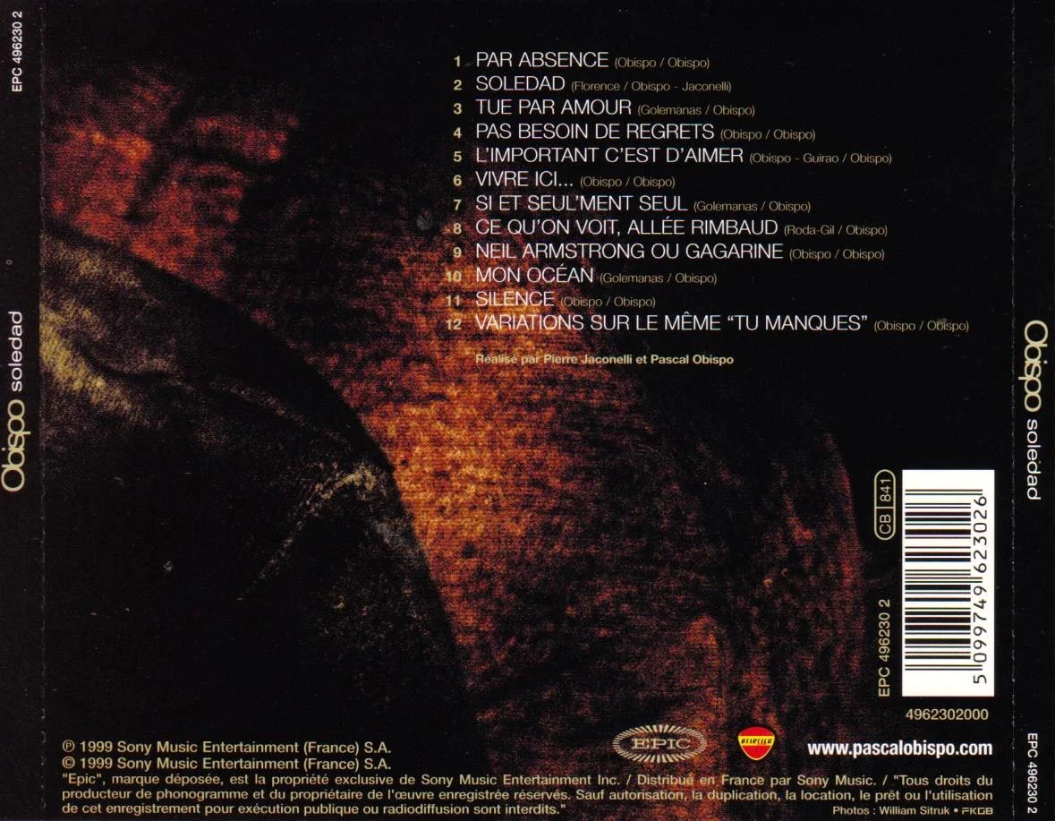 🌟 Obispo – Soledad : la perla rara de 1999 ¡agarrarla es imprescindible! 🎶 – photo 2